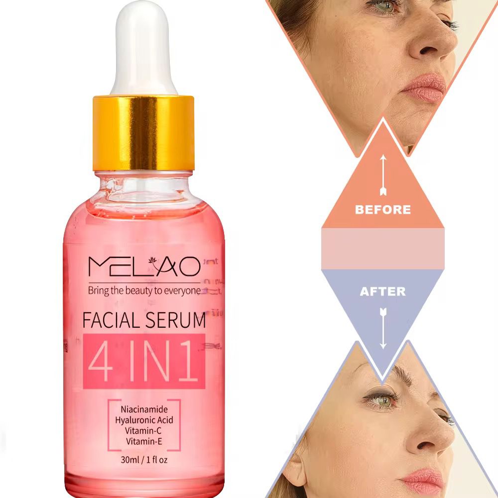 OEM Face Care 4 in 1 Serum Hyaluronic Acid Vitamin C Hydrating Brightening Anti Wrinkles Aging 4 in 1 Face Serum for Skin Care