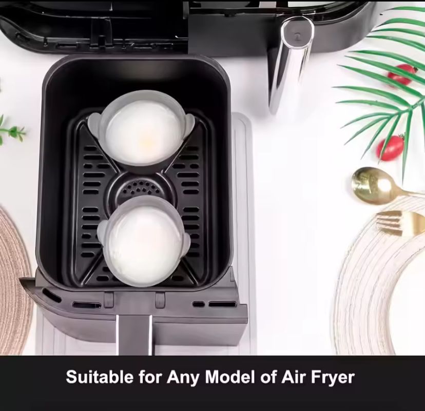 1pc/4pcs Air Fryer Silicone Egg Poacher Cups Silicone Egg Cooker Mold