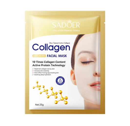 10PCS Collagen Anti Wrinkle Facial Mask Anti Aging Fade Fine Lines Firm Skin Moisturizing Brightening SkinCare Korean Cosmetics