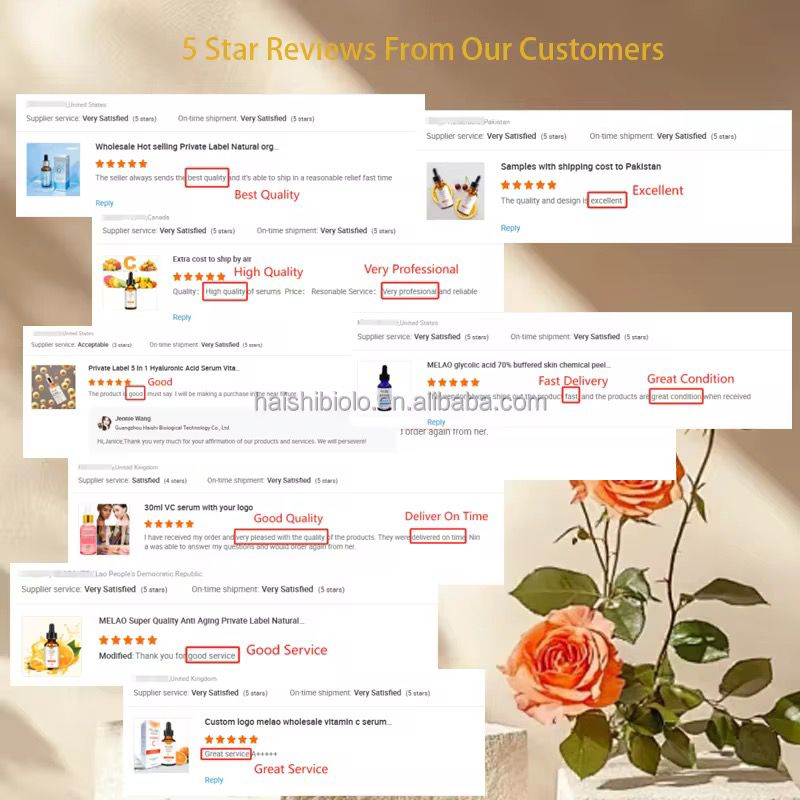 OEM Face Care 4 in 1 Serum Hyaluronic Acid Vitamin C Hydrating Brightening Anti Wrinkles Aging 4 in 1 Face Serum for Skin Care