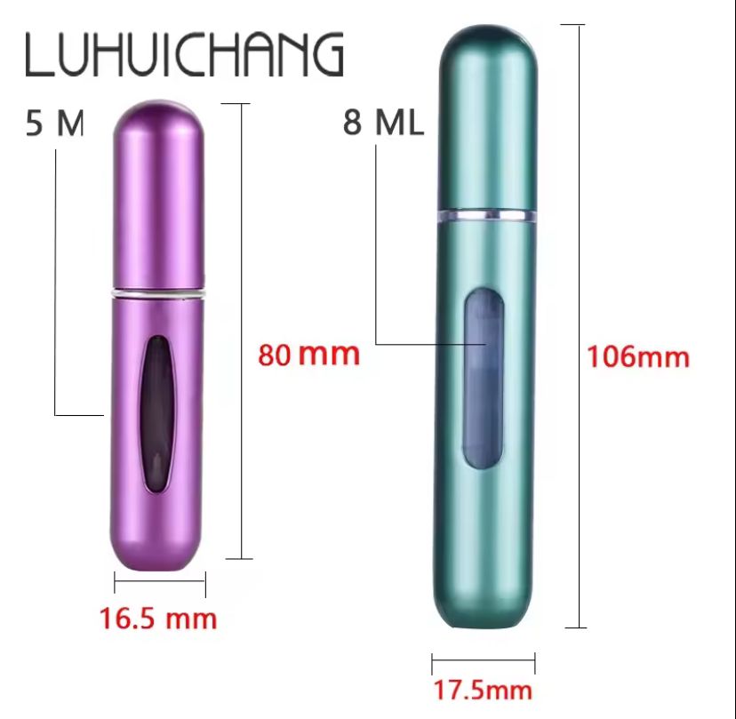 5ml Mini Perfume Refillable Bottle Liquid Container For Cosmetics Bottom Charge Spray Bottling Dispenser Press Head Travel
