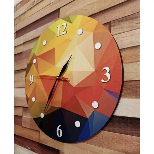 Colorful Wooden Wall Clock